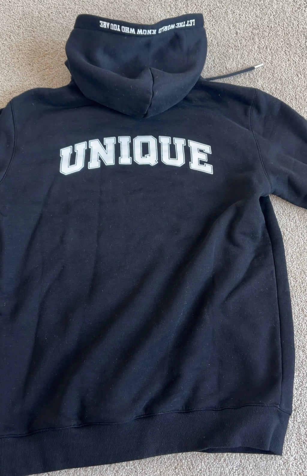 black unique hoodie