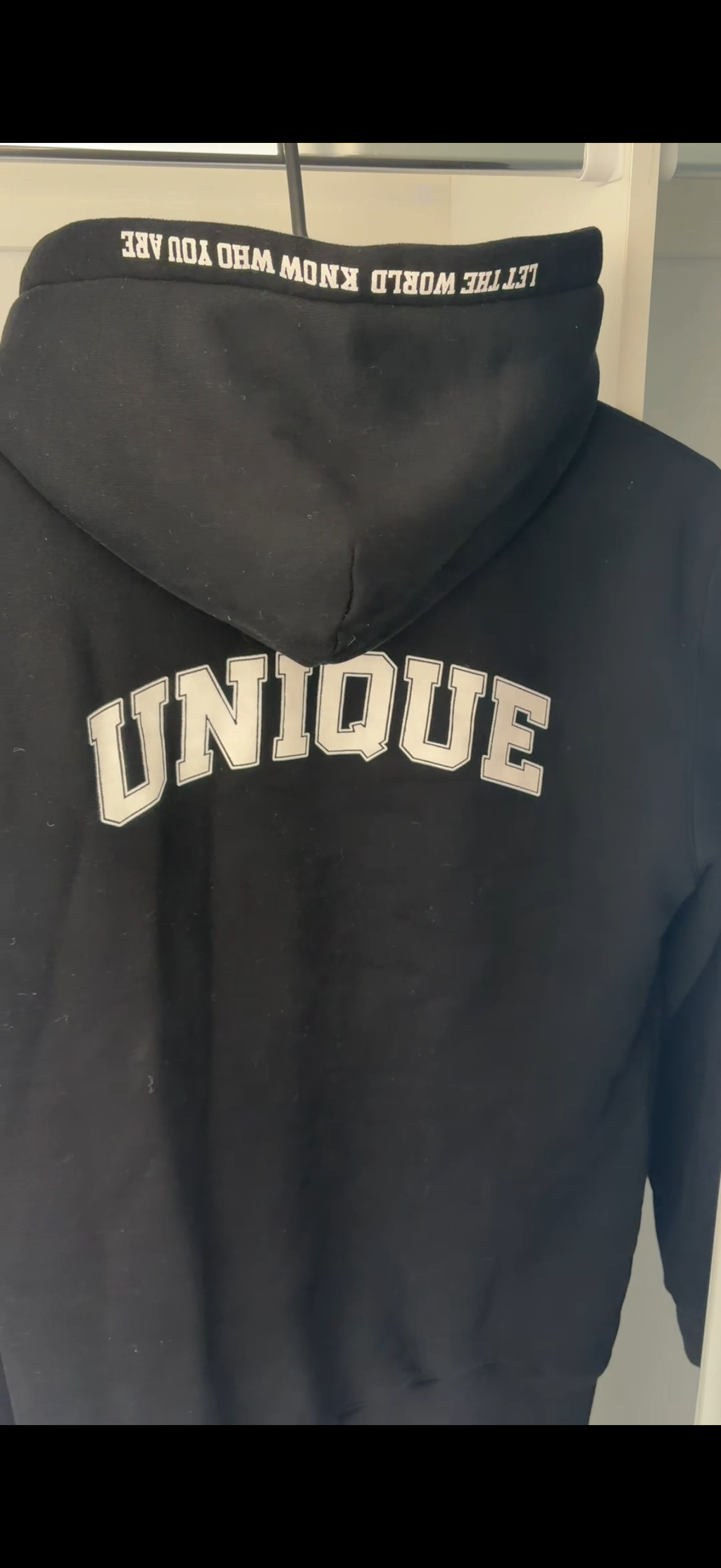 black unique hoodie