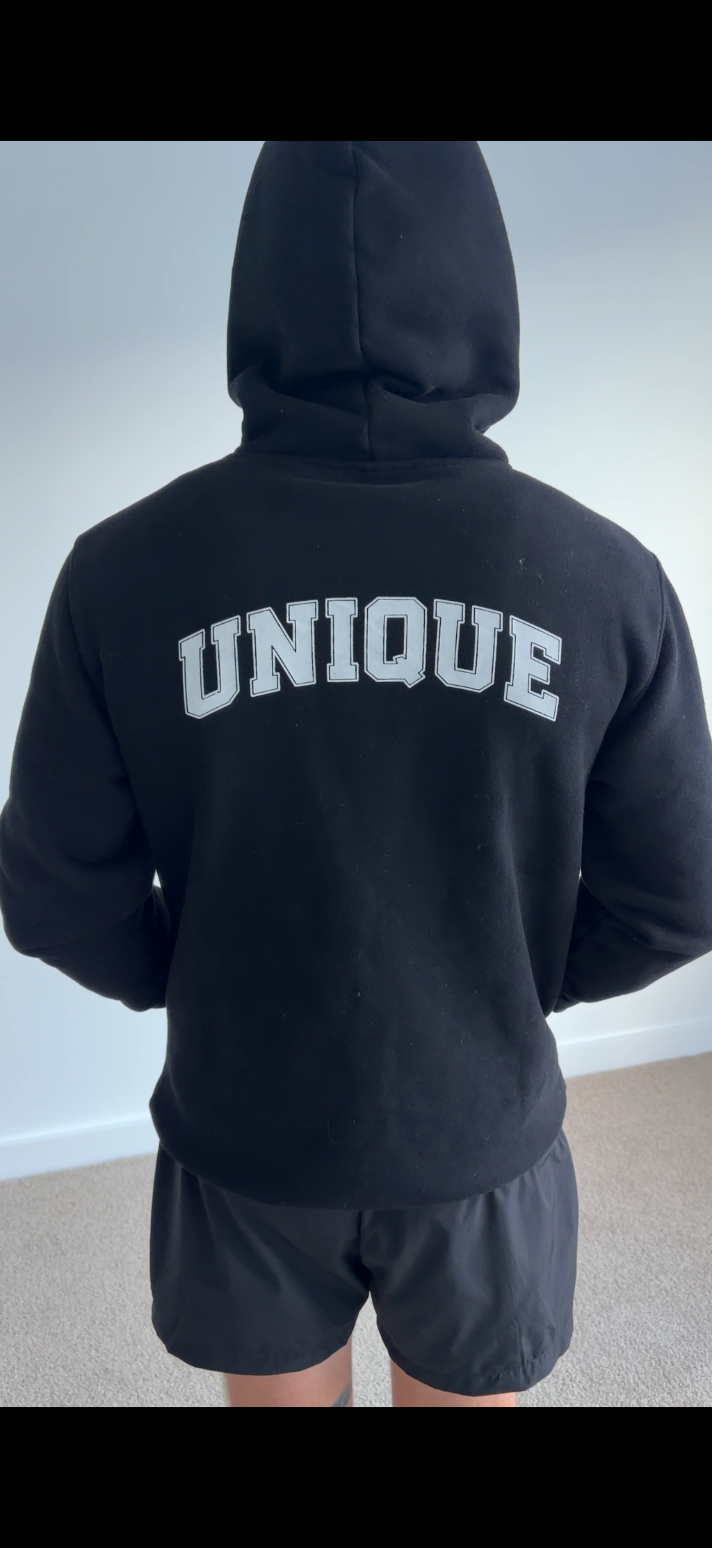 black unique hoodie